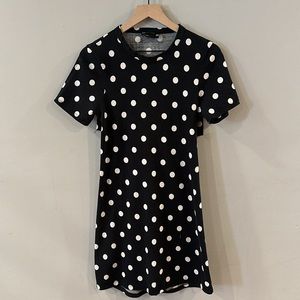 ASOS design open back polkadot tshirt dress